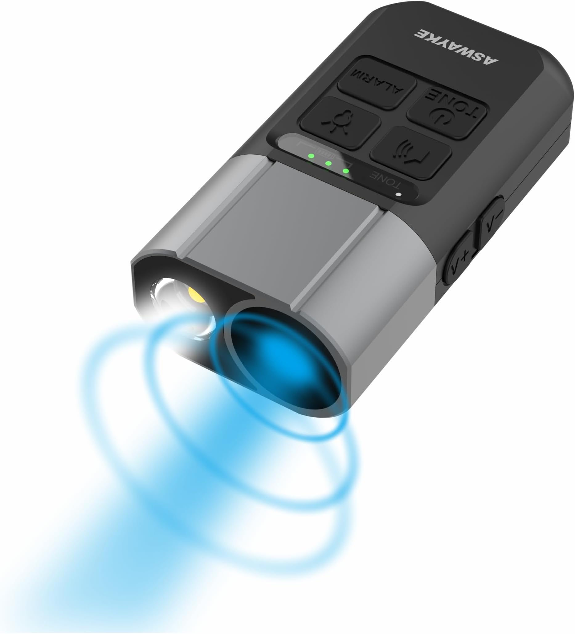 Electronic Whistle Highest Maximum Sound 125db Battery 1000mAh with 3 Sounds, 6 Volume Levels, 200Lum Flashlight for Coaches Teachers, Sports,Outdoor Activities, Hiking, Camping (Black)