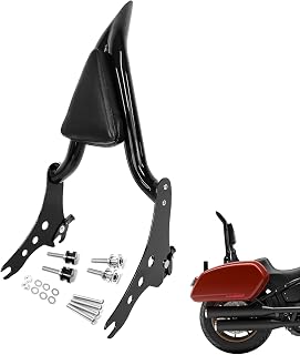 Detachable Black Sissy Bar Pad for Harley Davidson Low Rider s ST FXLR FXLRS FXLRST 2018-2024 2025 2026 Sport Glide FLSB Passenger Backrest With Docking Hardware Kits
