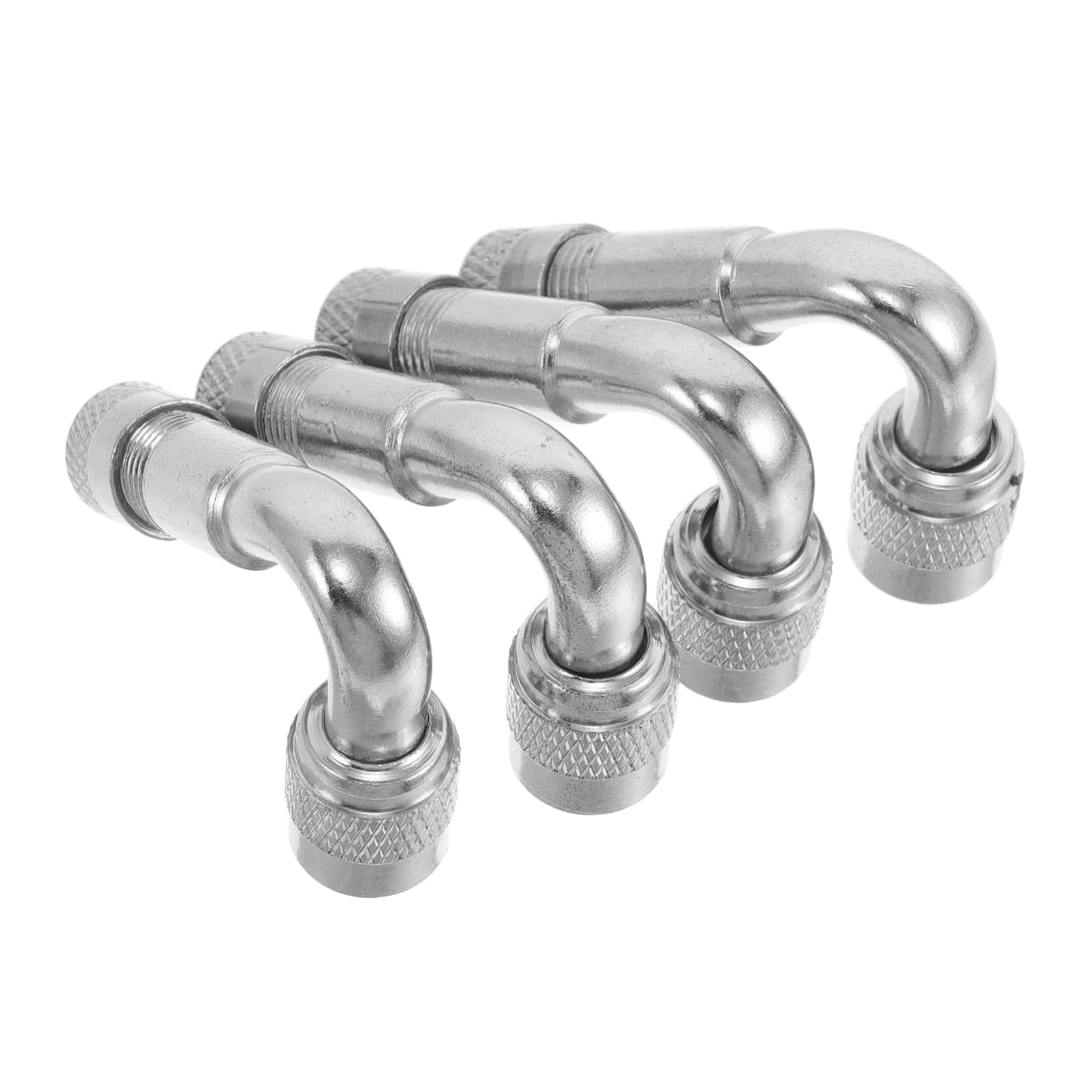 GRIRIW 4Pcs Valve Stem Extenders for Cars Motorcycles Copper Tire Stem Extension Easy Installation Compatible with Vehicles Precision Fit for Enhanced