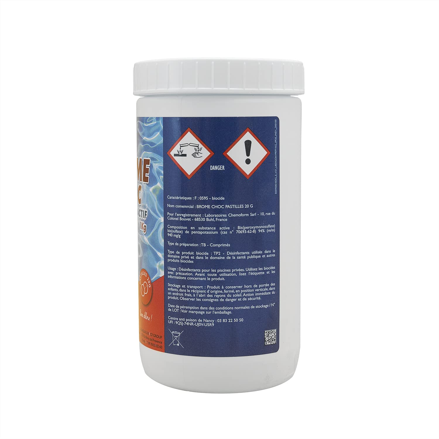 EDG by AQUALUX Brome Choc Pastilles 20g - 1kg | Activateur de Brome - Oxygène Actif Choc - Désinfection Choc sans Chlore - Dissolution Rapide + 10 Tests HPS OFFERTS 6 en 1