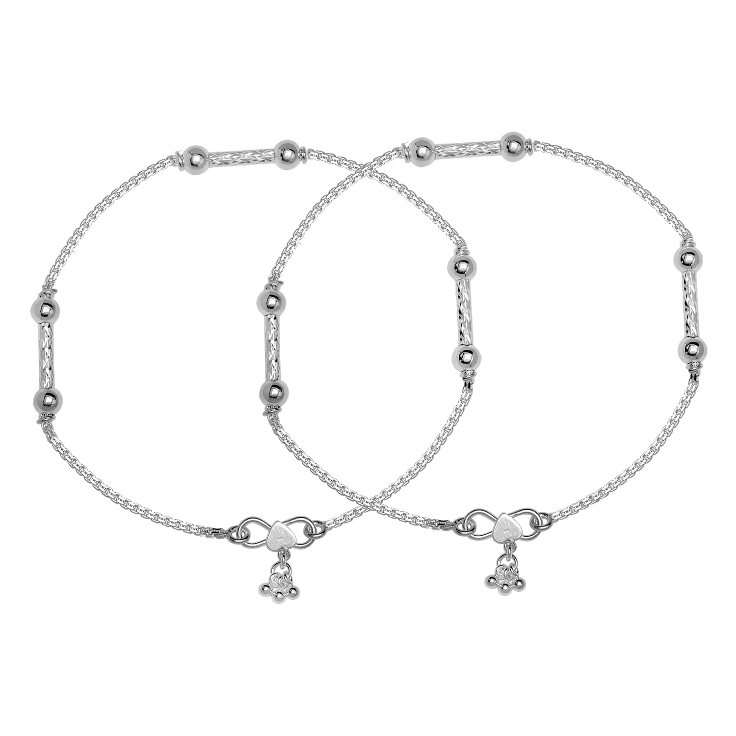 Silver Style 925 Sterling Silver Anklets For Women (silver) (B092635BZV) Amazon Price History, Amazon Price Tracker