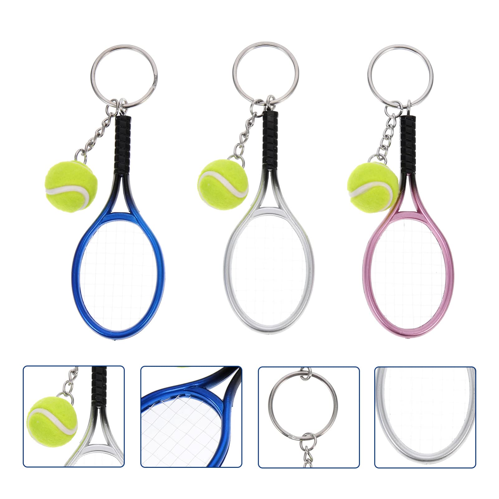 NUOBESTY 6 Uds. Recuerdos de Regalo Mini Colgantes Niños Premios Deportivos Carnaval Llavero Rellenos Clave Multifunción Mujeres Portátil Apretar Jugador Cadenas Llavero Adornos