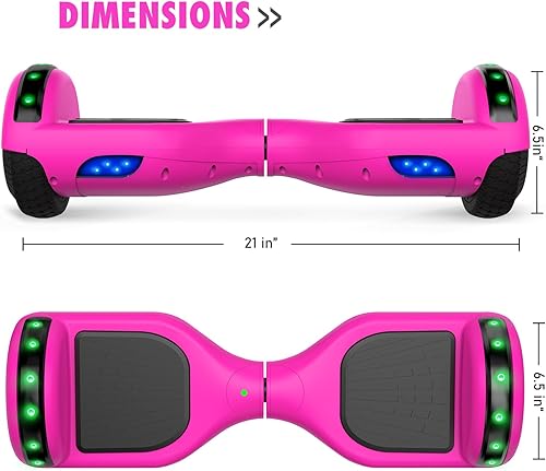 Miniatura 59 de CBD Patinete con luces LED Corlorful, ruedas de 6.5 pulgadas, scooter doble de 300 W para niños, niñas, niños y adultos, todas las edades A01-blanco