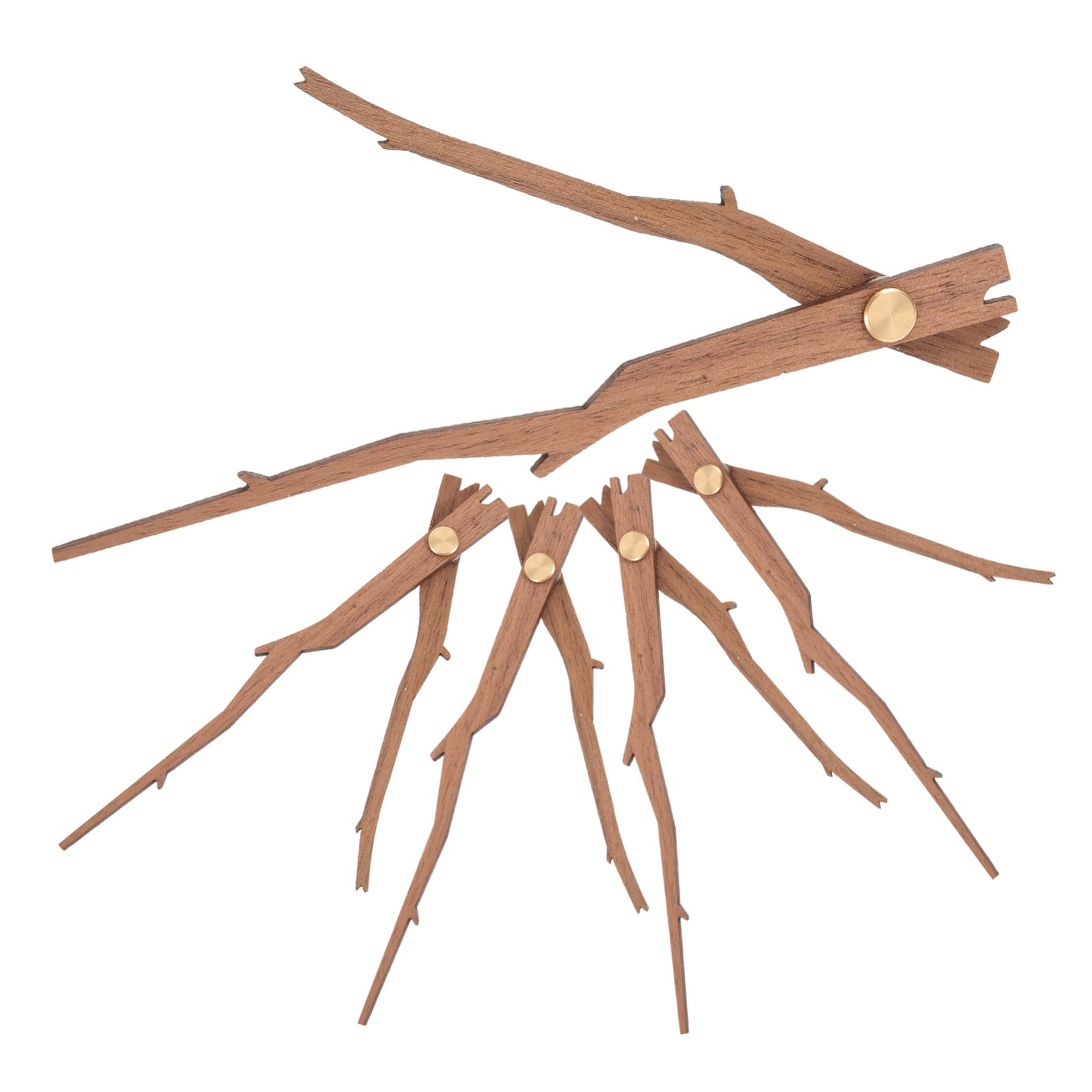 Gadpiparty 25sätze Teiliges Holz Uhrzeiger Für DIY Wanduhr Robuste Langlebige Holzzeiger Mit Kupferhülsen Idealer Ersatz Für Defekte Uhrzeiger Einfache Installation Für Uhren