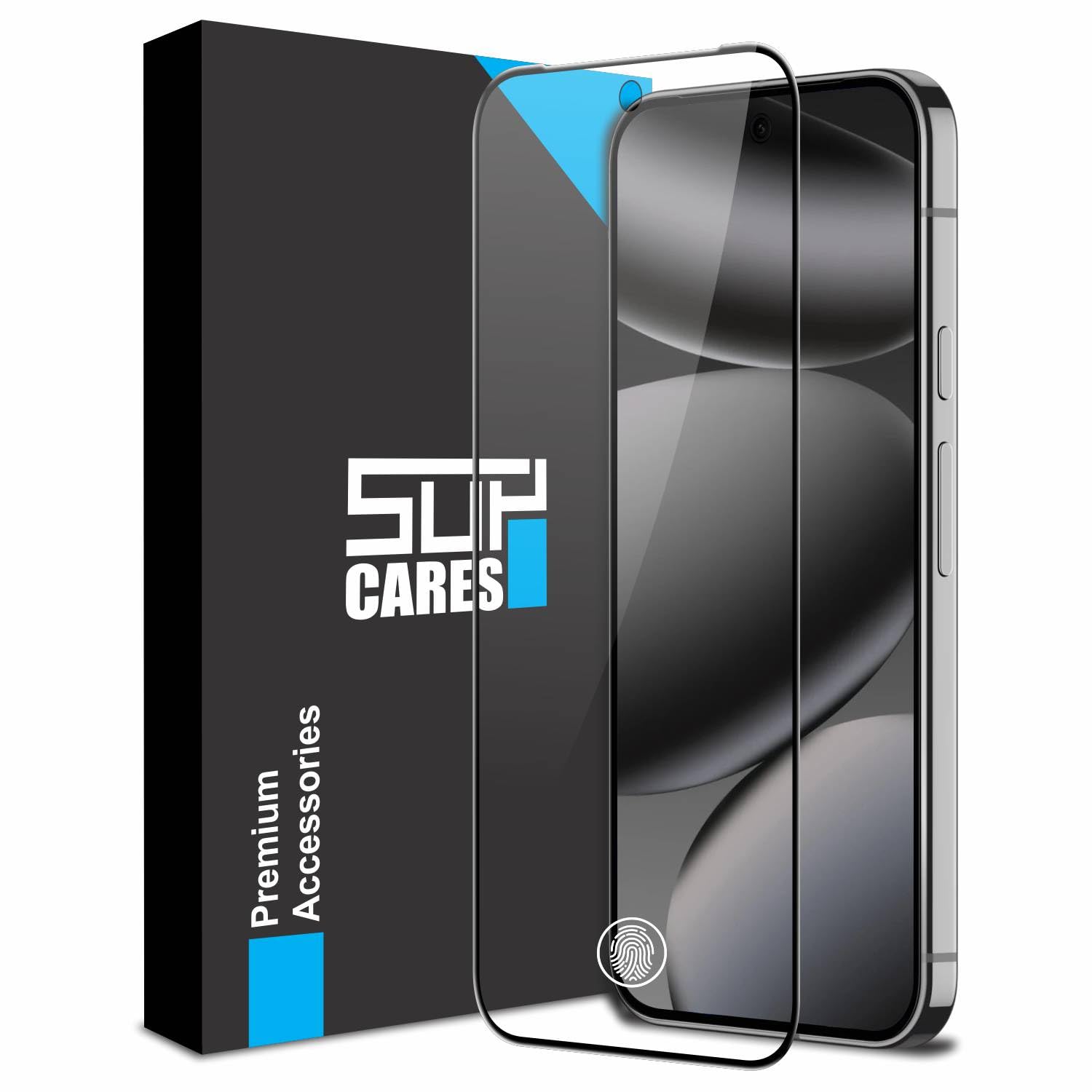 SupCares Tempered Glass for Google Pixel 9, Pixel 9 Pro, Google Pixel 10 and 10 Pro (6.3 Inch) With Installation Kit | Military-Grade Gorilla Screen Protector | Edge to Edge Coverage | Black-image-3