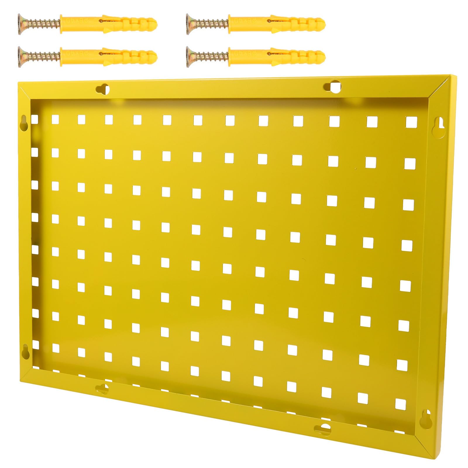 Pannello Attrezzi Forato Multifunzione in Acciaio Zincato Giallo