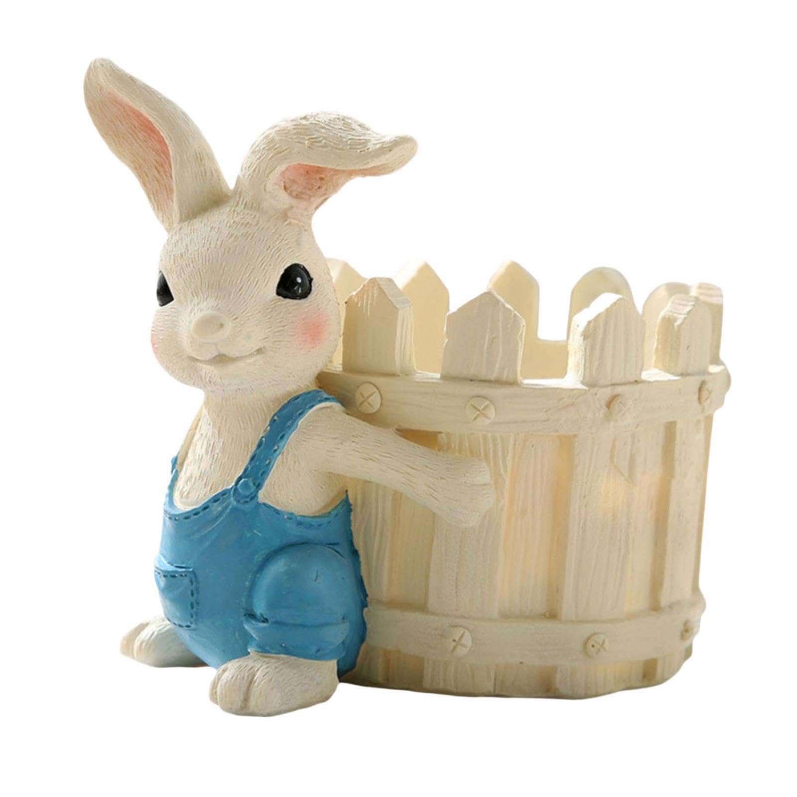 QIXCXAZ for Creative Rabbit Statue Bunny Figurine Flower Pot Attractive Addition To Gardens Lawns Courtyards And Homes Bunny Statue Flowerpot Resin Figurine