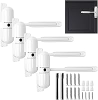 Vista 1 de Gisafai 4 Sets Automatic Door Closer, Spring Door Closer Heavy Duty Self Closing Hinges, Convert Hinged to Self Closing Automatic Opener and Closer