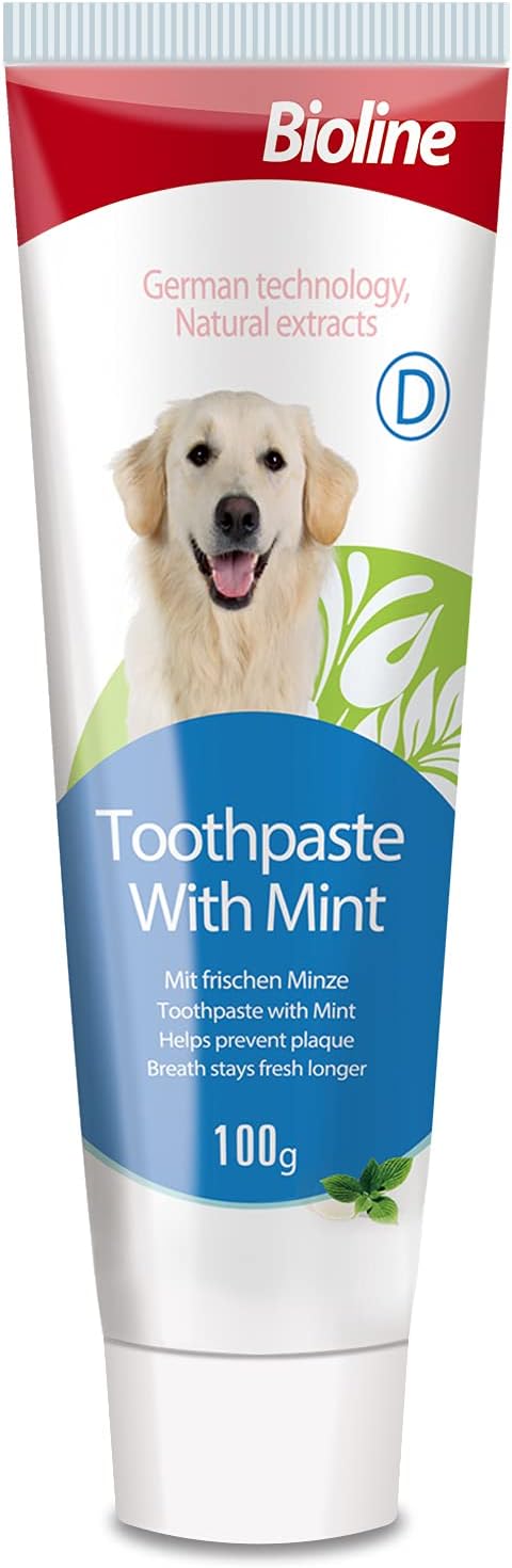 Dog Toothpaste Teeth Cleaning Plaque and Tartar Control Toothpaste for Dogs Eliminates Bad Breath Mint Flavor