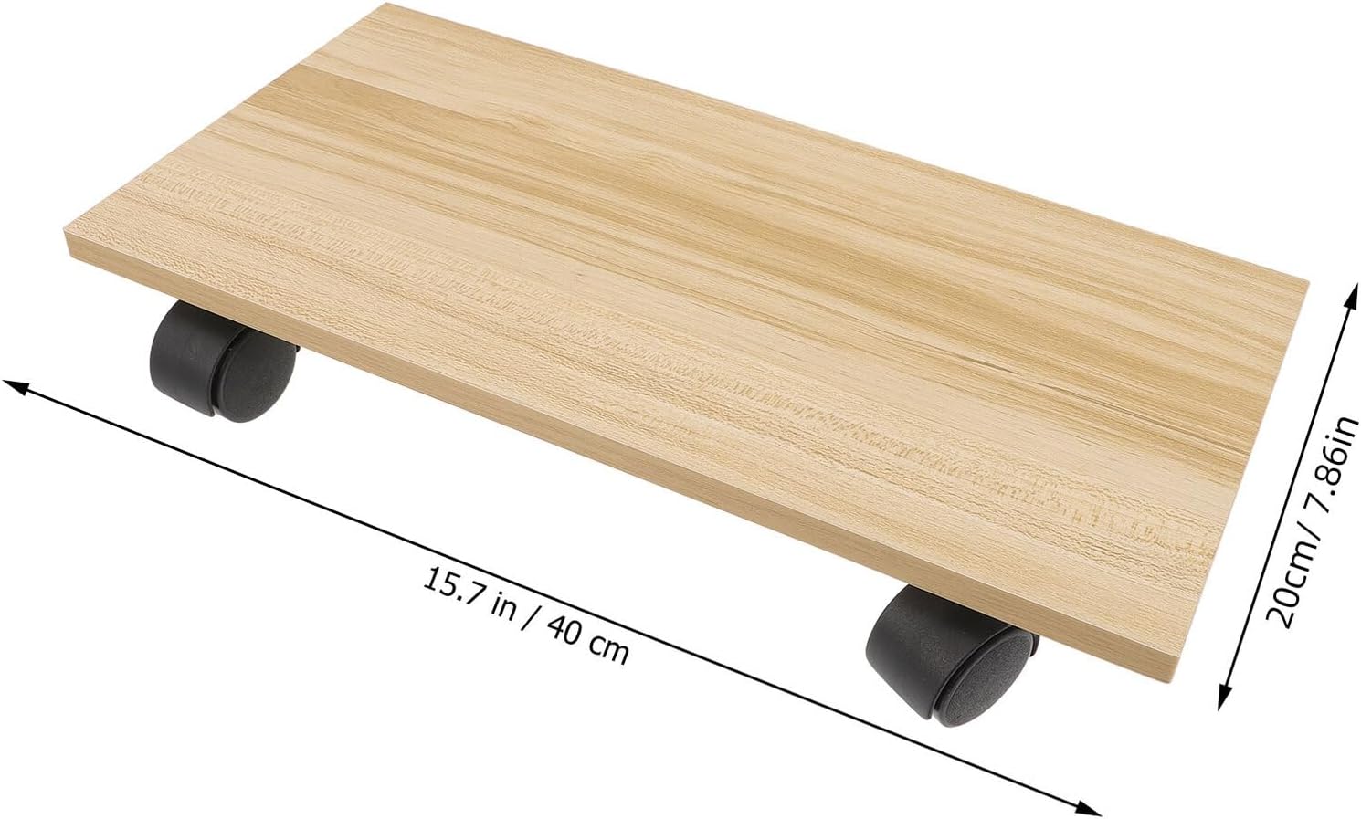 SUPVOX Mobile Desktop Computer Tower Stand with Smooth Wheels Wood PC Holder Under Desk for Tower Style Ventilated Design Increases Airflow Multi-functional Rolling CPU Bracket for Home