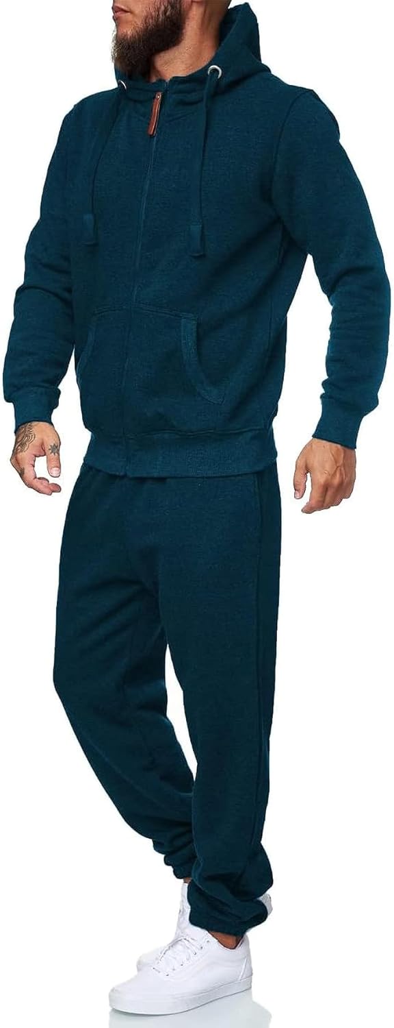 Sweatsuits for Men 2 Piece Men's Jogging Tracksuit Set Hoodie Casual Athletic Long Sleeve Zipper Suit Set - Image 2
