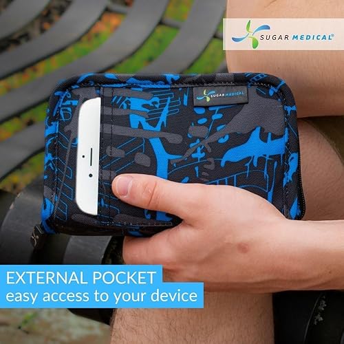 Vista 11 de Sugar Medical Estuche de suministro para diabetes Bolsa de viaje para suministros médicos Organizador de medidor de glucosa Productos