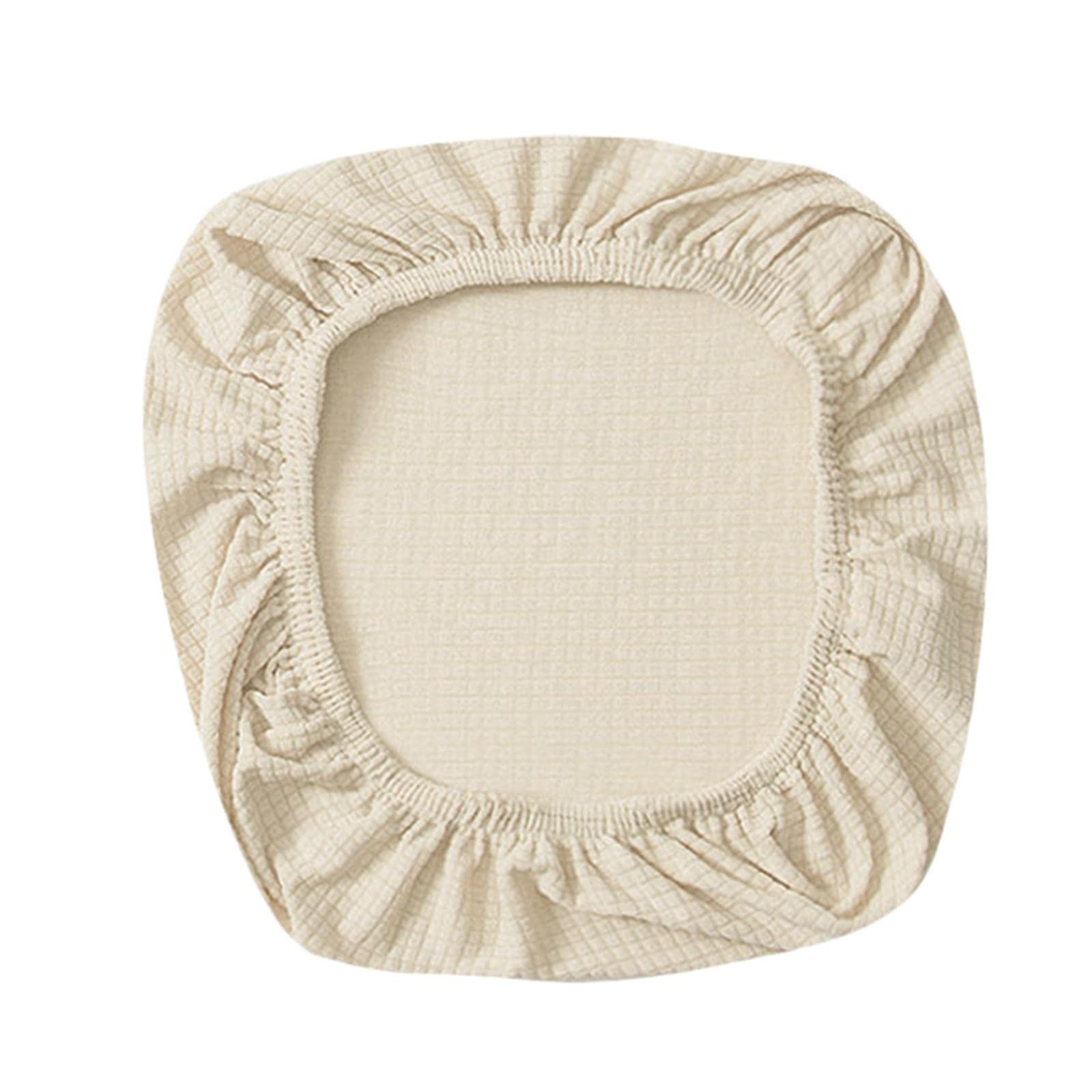 Wdfnexalai Elastic Office Chair Seat Covers Stretchable Chair Slipcover Cream, Waterproof Cream