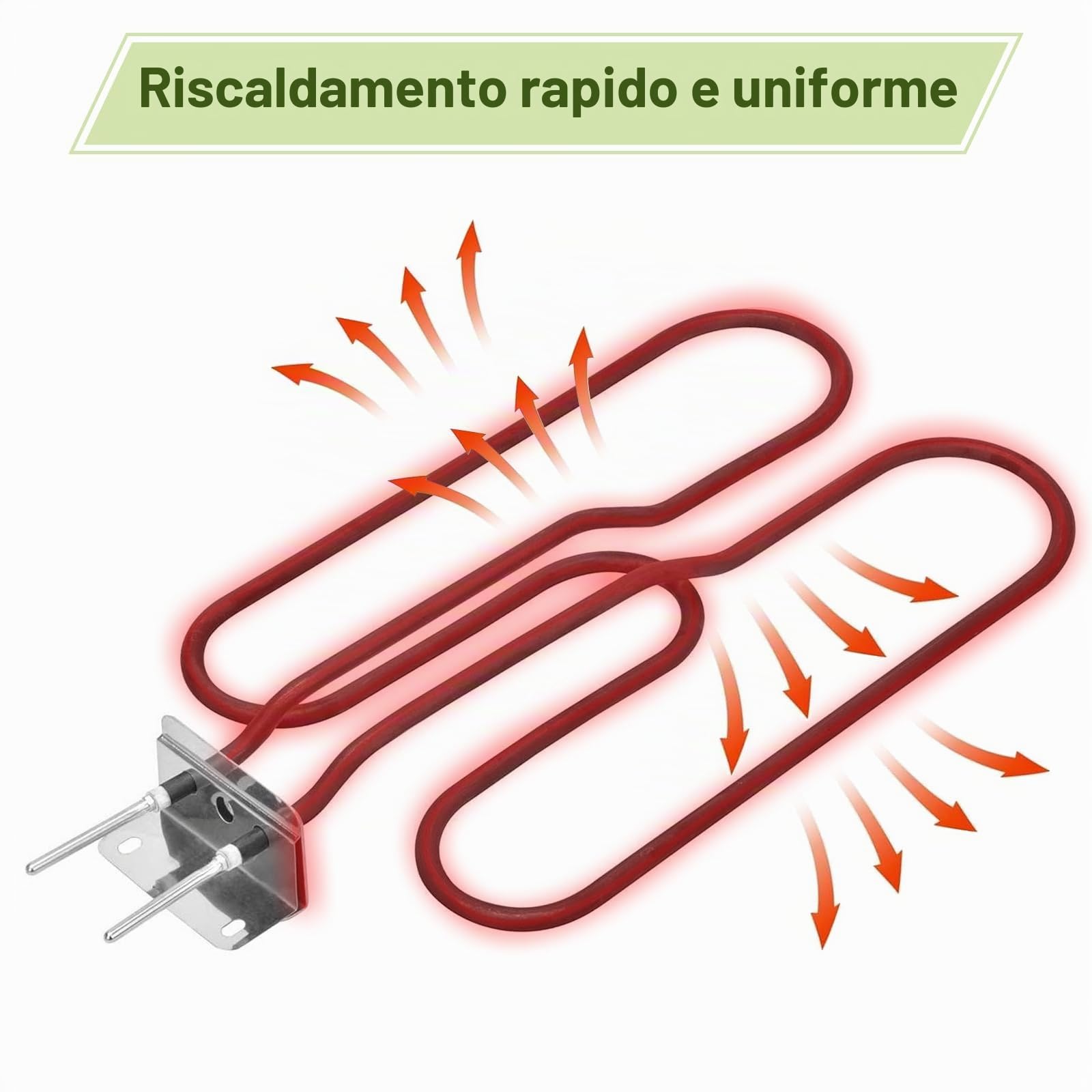 Elemento Riscaldante [Ricambio Originale] per Barbecue Elettrico Q140/Q1400 | 66631 - Elementi Riscaldanti per Barbecue Q140 Q1400, Elemento Riscaldante 66631 per Barbecue Elettrico, 230V 2200W