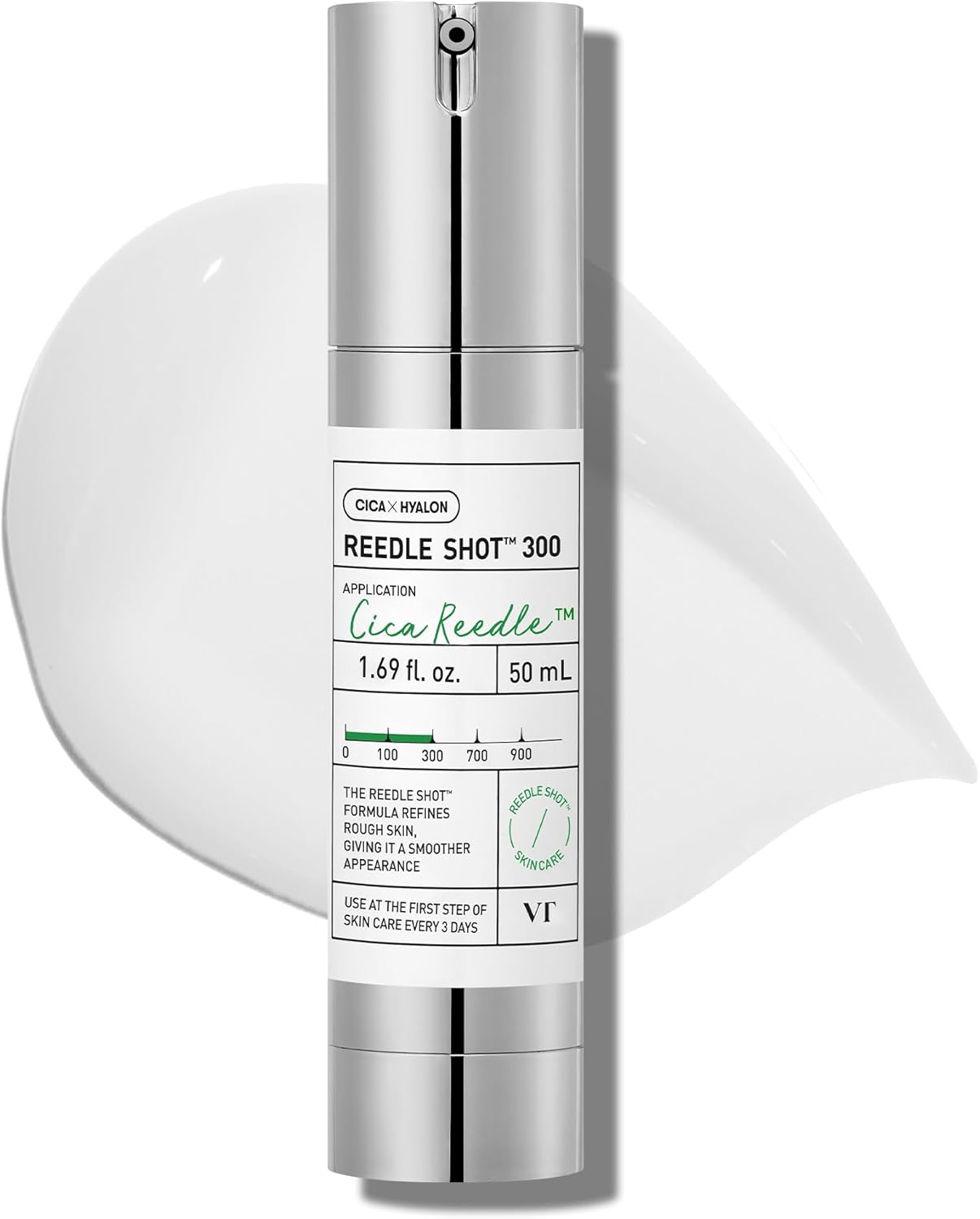 VT COSMETICS CICA Reedle Shot 300, Spicule Microneedling Serum for Pore Care & Exfoliation, Exosome & Centella Asiatica for Glass Skin, Smooth Skin Texture, Korean Skin Booster (1.69 Fl Oz / 50ml)