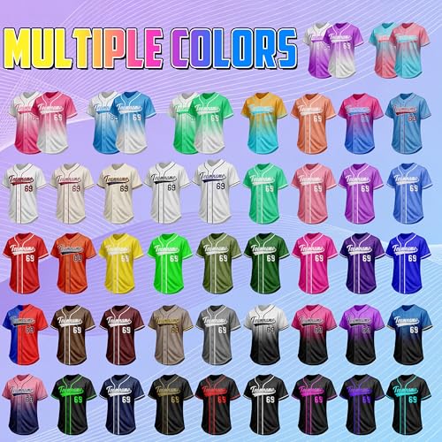 Camiseta personalizada de béisbol con logo, nombre y número de equipo para hombres, mujeres y jóvenes miniatura 6