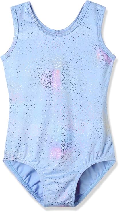 HOZIY Leotards for Girls Ballet Gymnastics Sleeveless Long Sleeve Colorful Sparkles Aqua Blue Pink Purple Solid