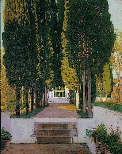 Impression Toile Jardins du Generalife Santiago Rusiñol Décoration Murale Tableau 60x90