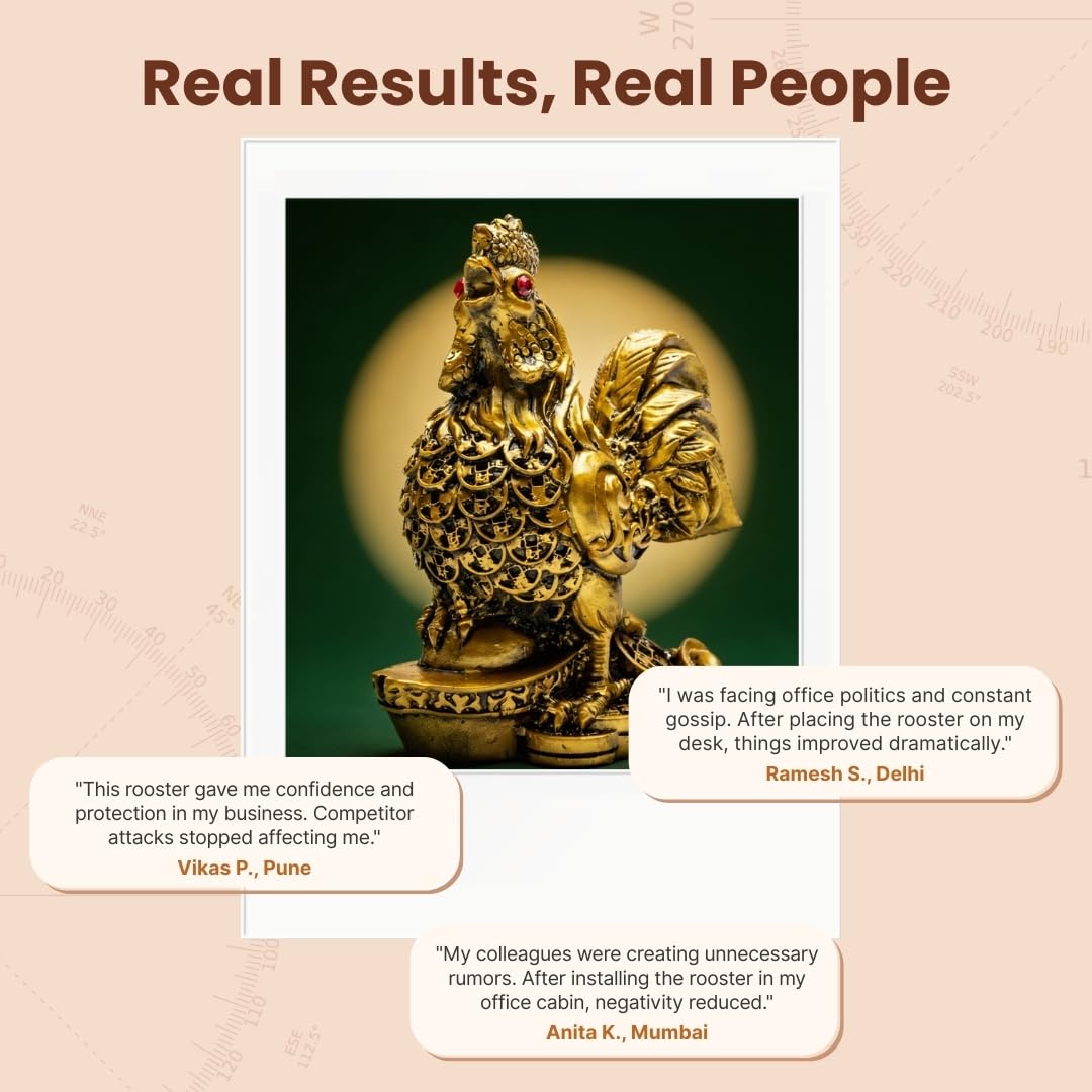 Rooster Statue Feng Shui - Good Luck & Protection -8 Rooster Statue Feng Shui - Good Luck & Protection -8