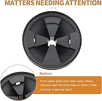 Vista 8 de Protector contra salpicaduras para eliminación de basura, con pala de eliminación de residuos para InSinkErator Evolution Series 3 3/8 pulgadas