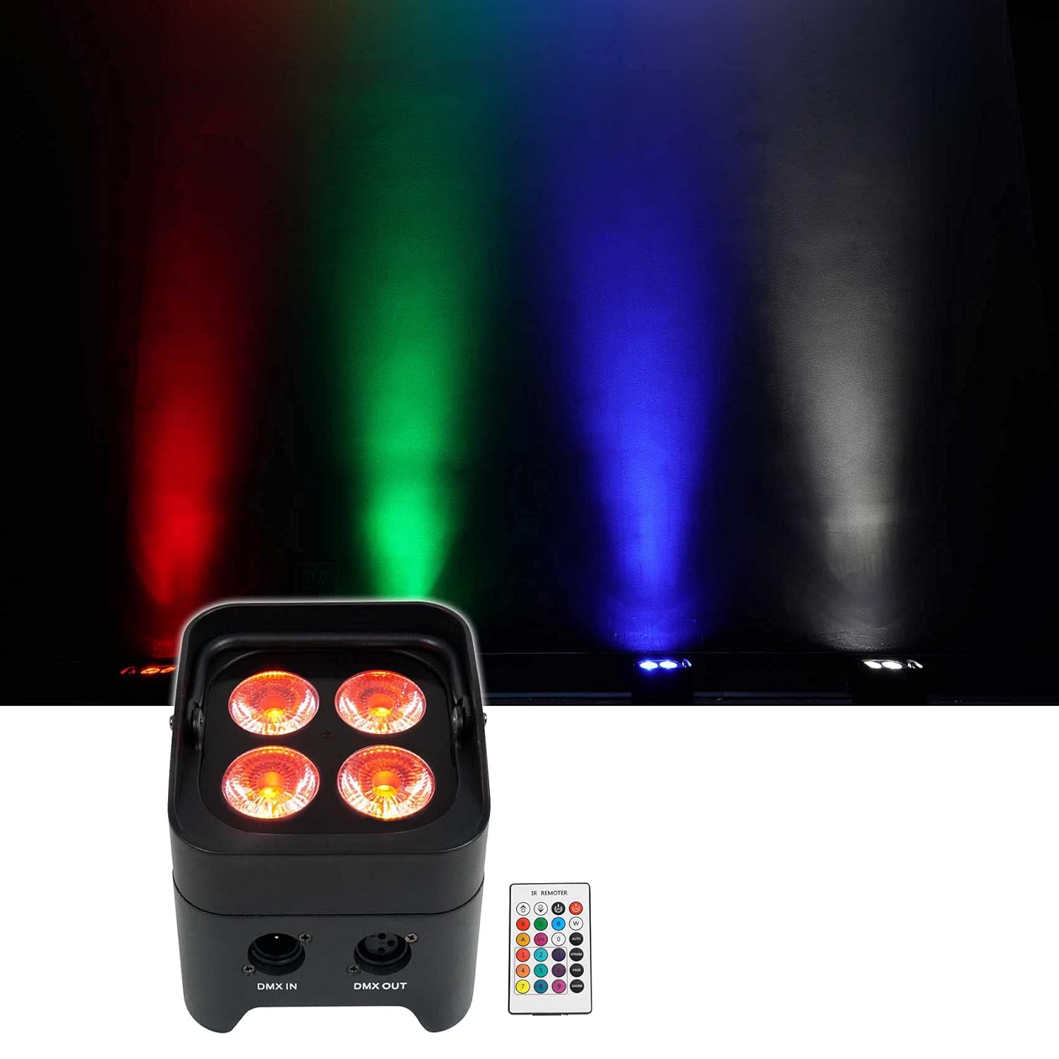 Rockville Best Par 50 Rechargeable Par Can Wash Light w/Wireless DMX