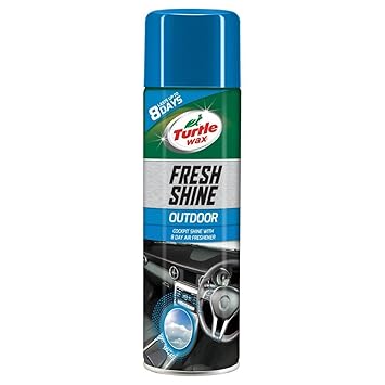 Turtle Wax Fresh Shine Interior Car Cleaner & Aerosol Air Freshener 500ml- Outdoor