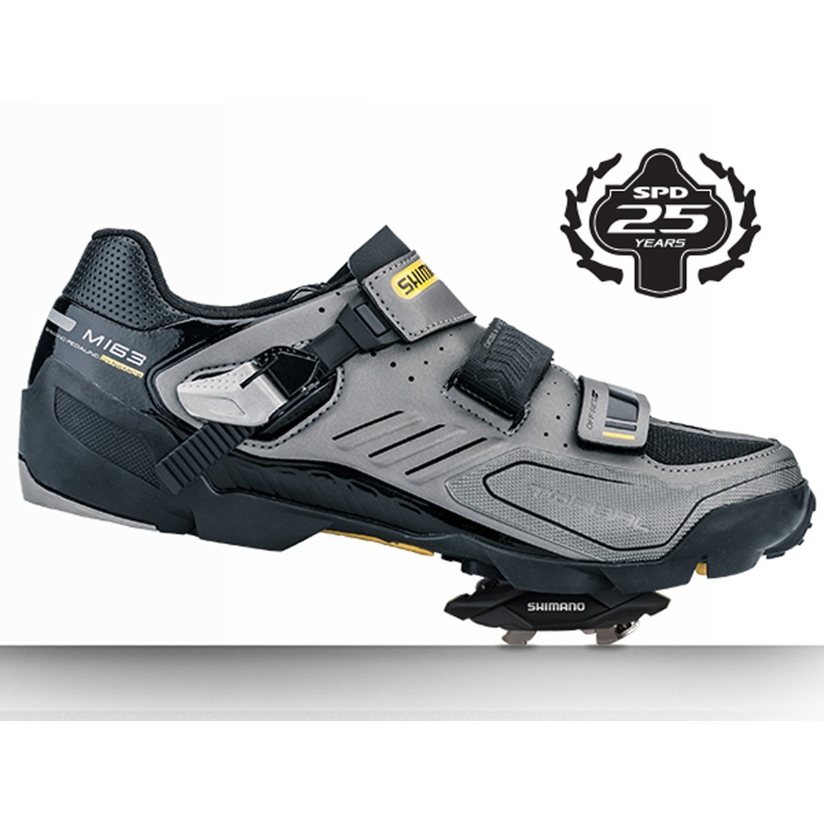 SHIMANO 2015 SH-M163 SPD 25th Anniversary Shoe & Pedal Set Grey
