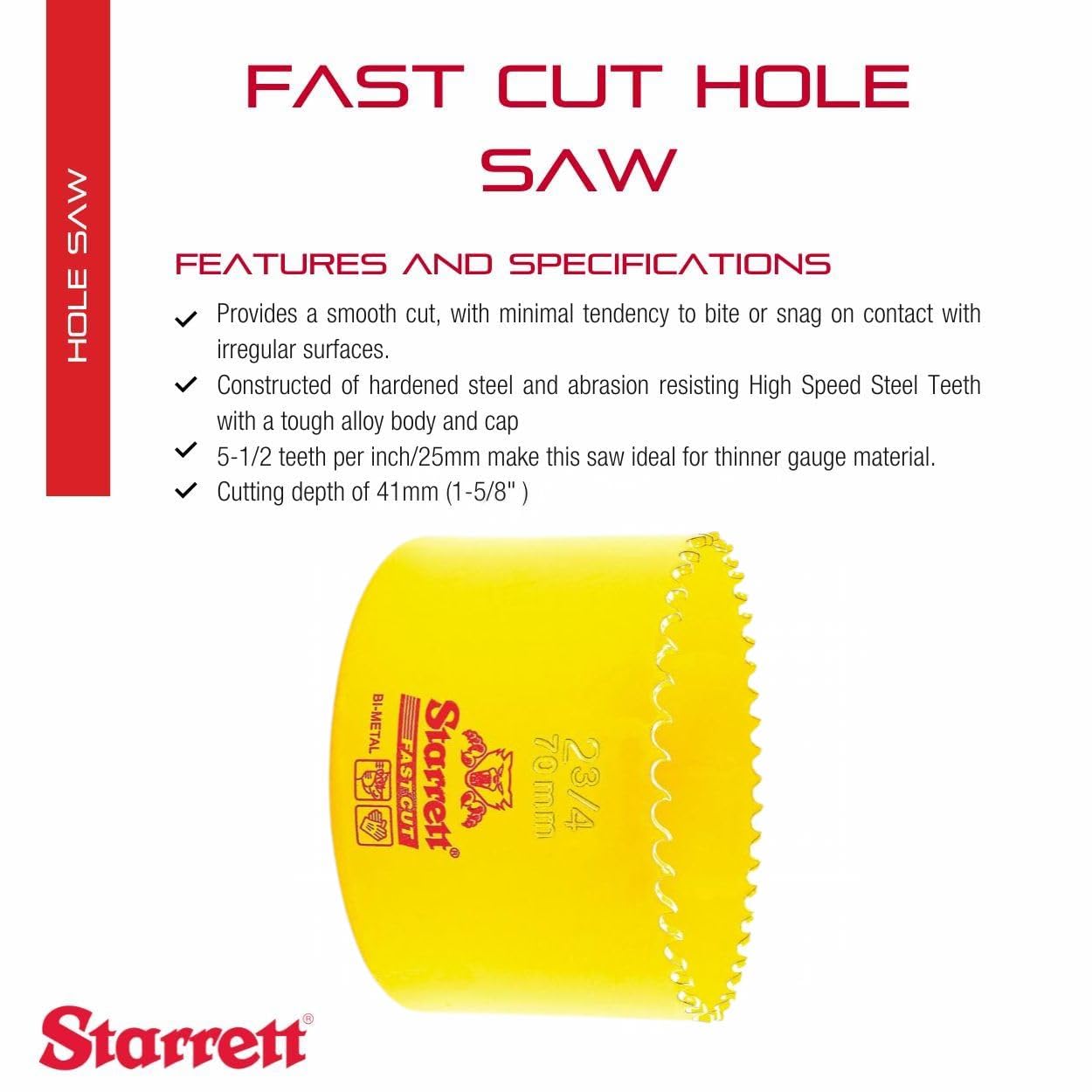 CORONA PERF.BIMETAL FAST CUT 70mm.DIAM.