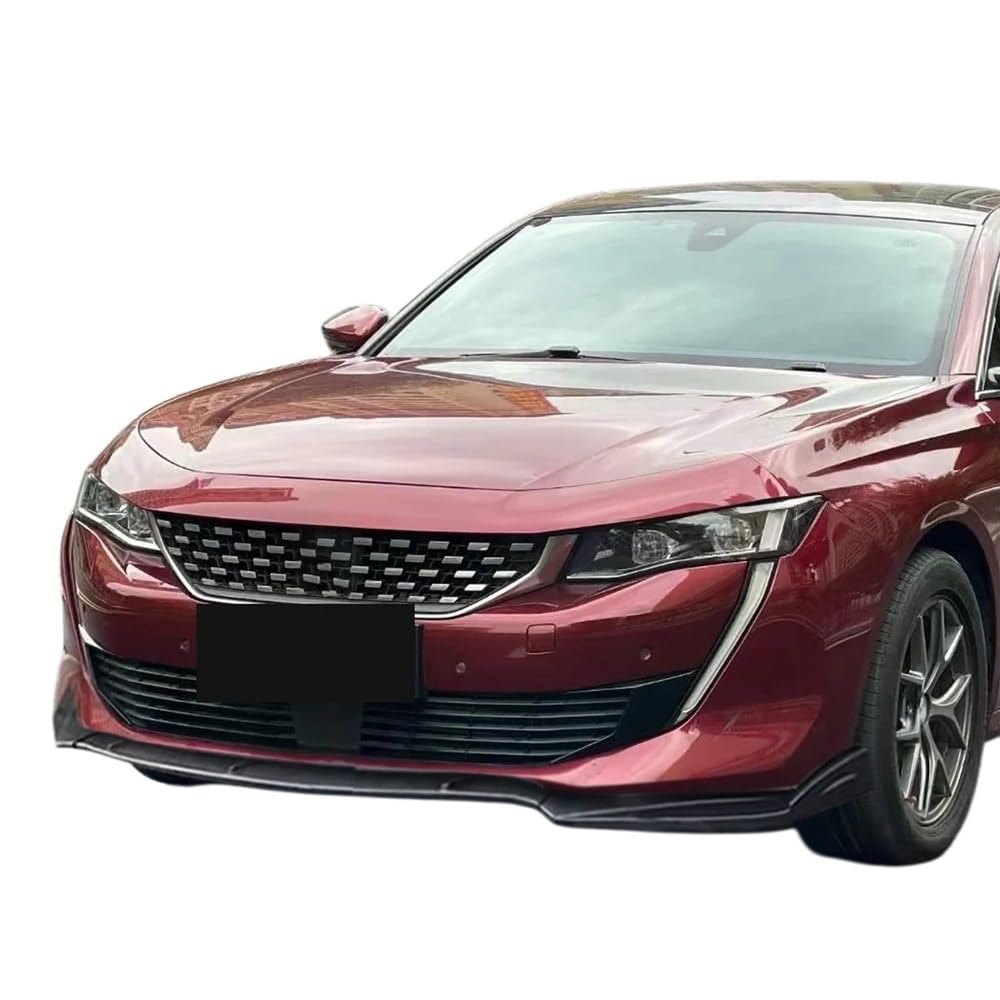 Kompatybilny z Peugeot 508 MK2 R83 508 S/SS/W GT Line 2018-2022 przedni spojler zderzaka Splitter pokrywa dyfuzora deflektor Body Kit Tuning(Carbon Look)