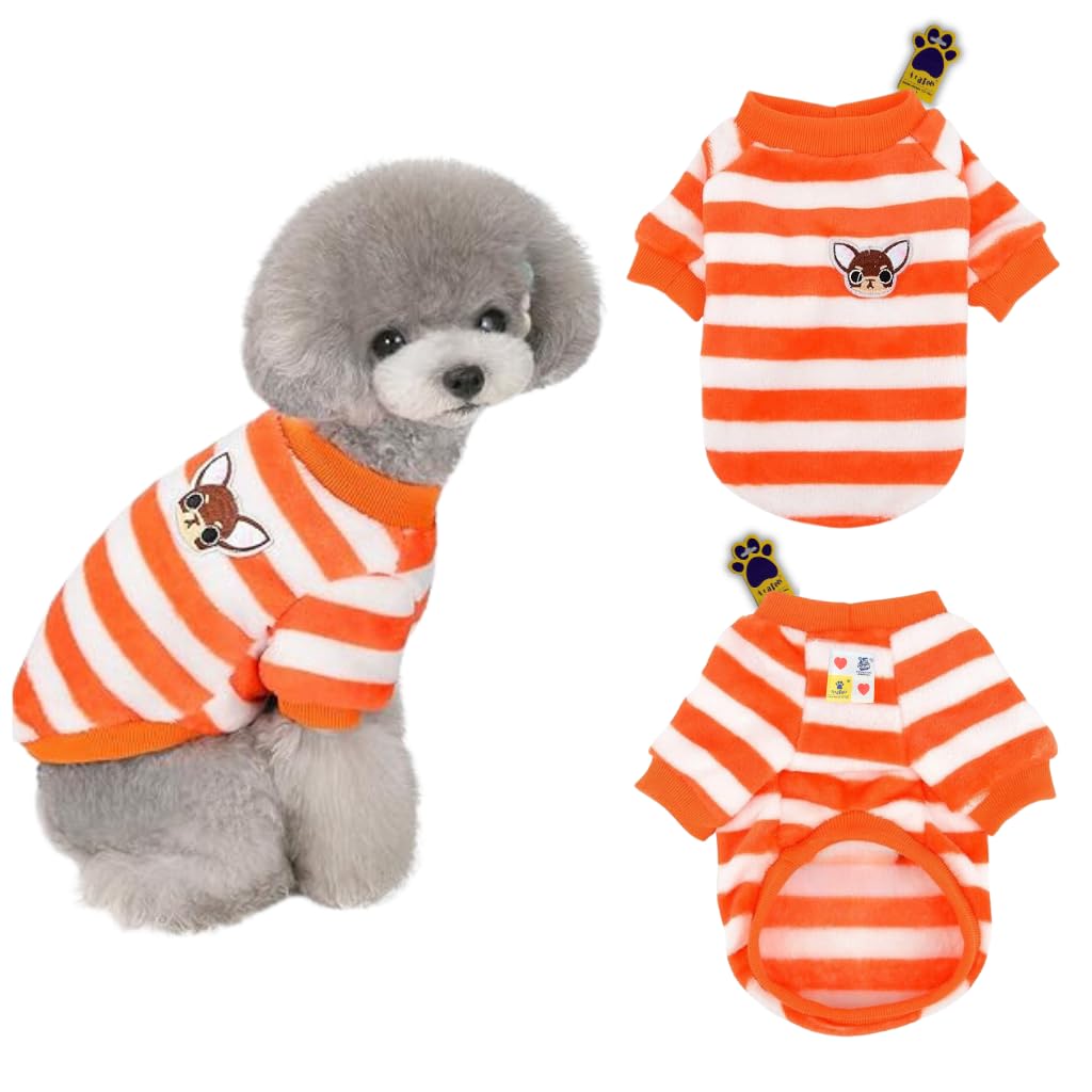 A+a Pets Cozy Fleece Sweater - Soft, Warm, Comfortable Clothes, Stylish Cold Weather Winter Attire for Dogs and Cats (S) - Orange (B0CKVPLB94) Amazon Price History, Amazon Price Tracker
