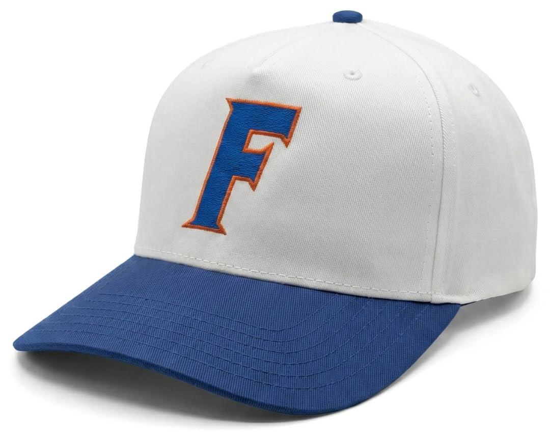 Officially Licensed University Florida Gators Hat Classic MVP White/Blue Snapback Adjustable Embroidered Team Logo Baseball Sports Cap
