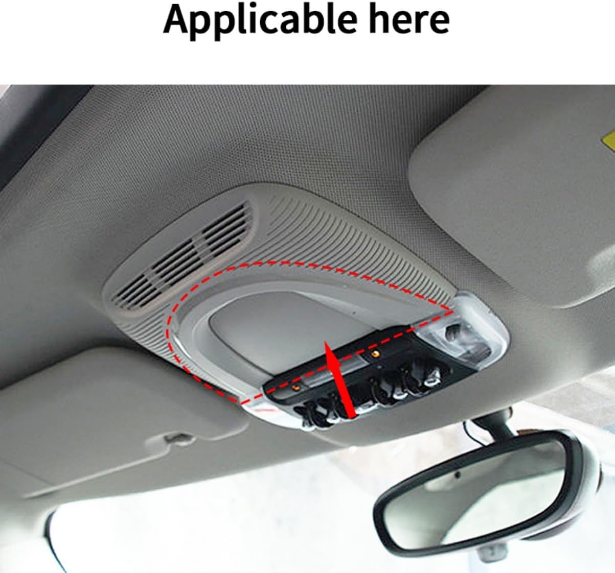 Car Reading Light Panel Non-utton Cover Shell Trim Sticker Compatible with MINI Cooper F Series F54 F55 F56 F57 F60 Clubman Countryman 2014-up (Gray Jack)