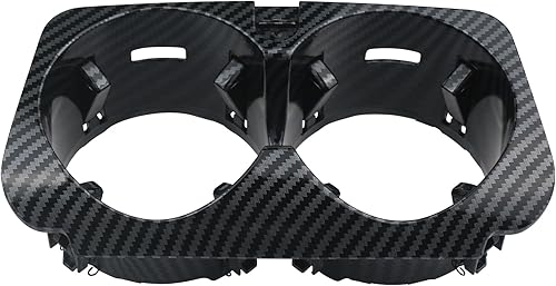 Soporte para taza de consola central (fibra de carbono) compatible con Mercedes-Benz W205 W213 W253 W257 W447 C E GLC Class reemplaza a A2056800691