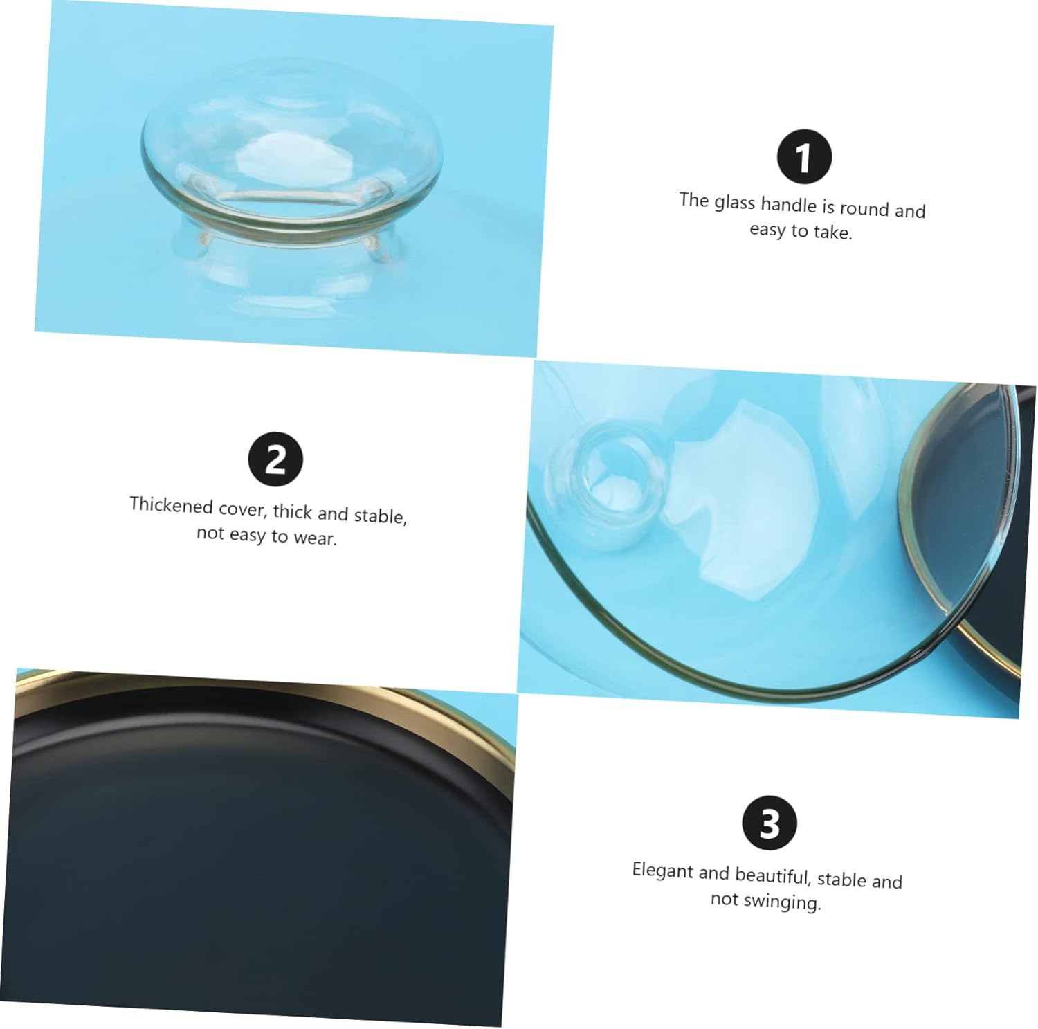 Healifty 1Set Food Cover Ceramic Tray Set with Glass Dome Lid Elegant Cake Plate for Food Preservation for Parties Bbqs and Picnics Dust Design