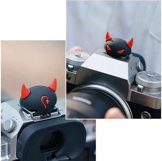 2 Pcs Camera Hot Shoe Boot Cover Cap Protector for Sony Canon Nikon Fuji (Devil)