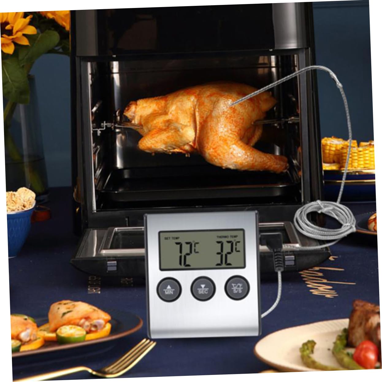 Amosfun 2 Set termometro a griglia strumento da cucina sensore di temperatura termometro cucina termometri per cucina termometro per barbecue per carne termometro per cucina addominali