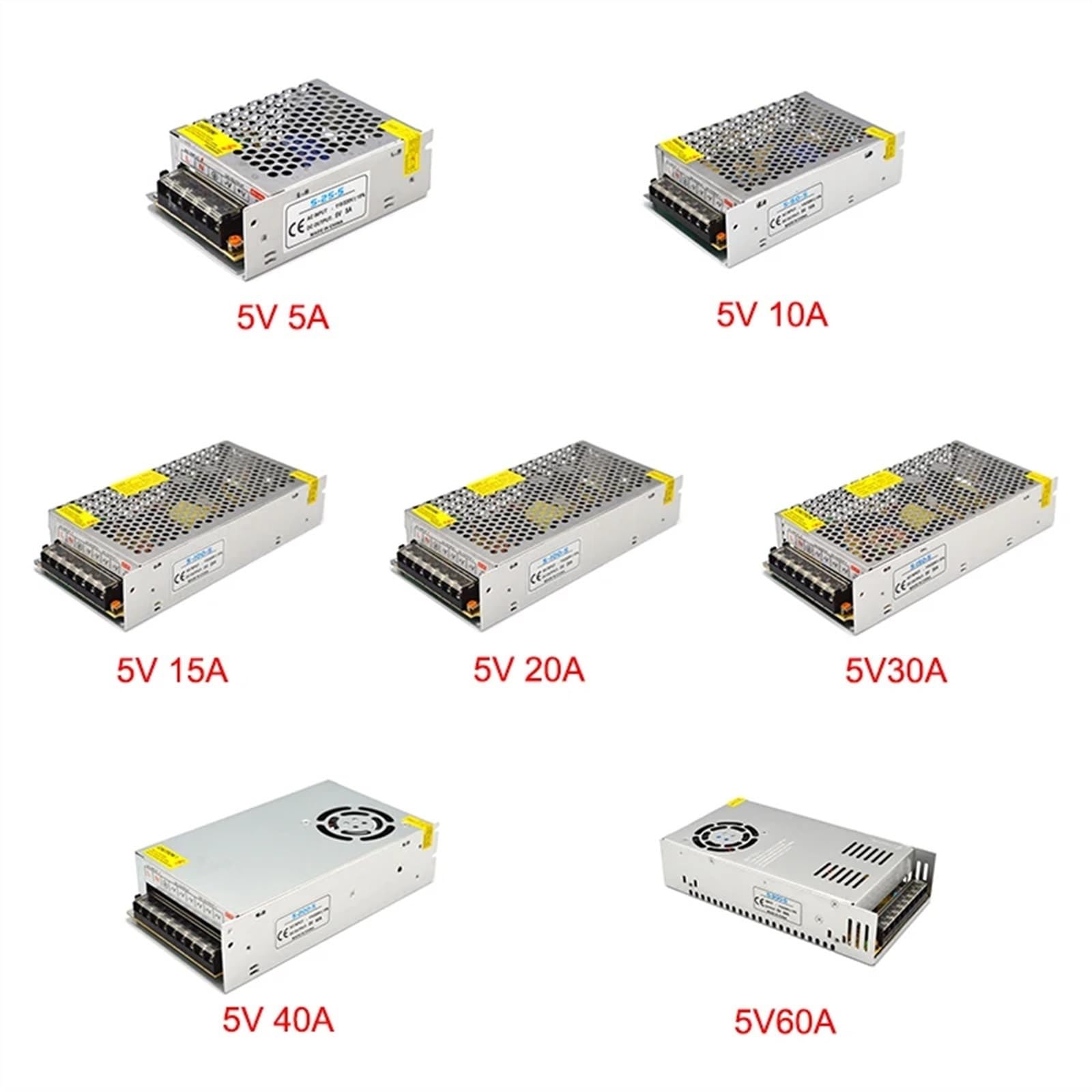 5V 9V 12V 15V 24V Fuente de alimentación CC 12V 15V 24V adaptador de corriente (24V,5A)