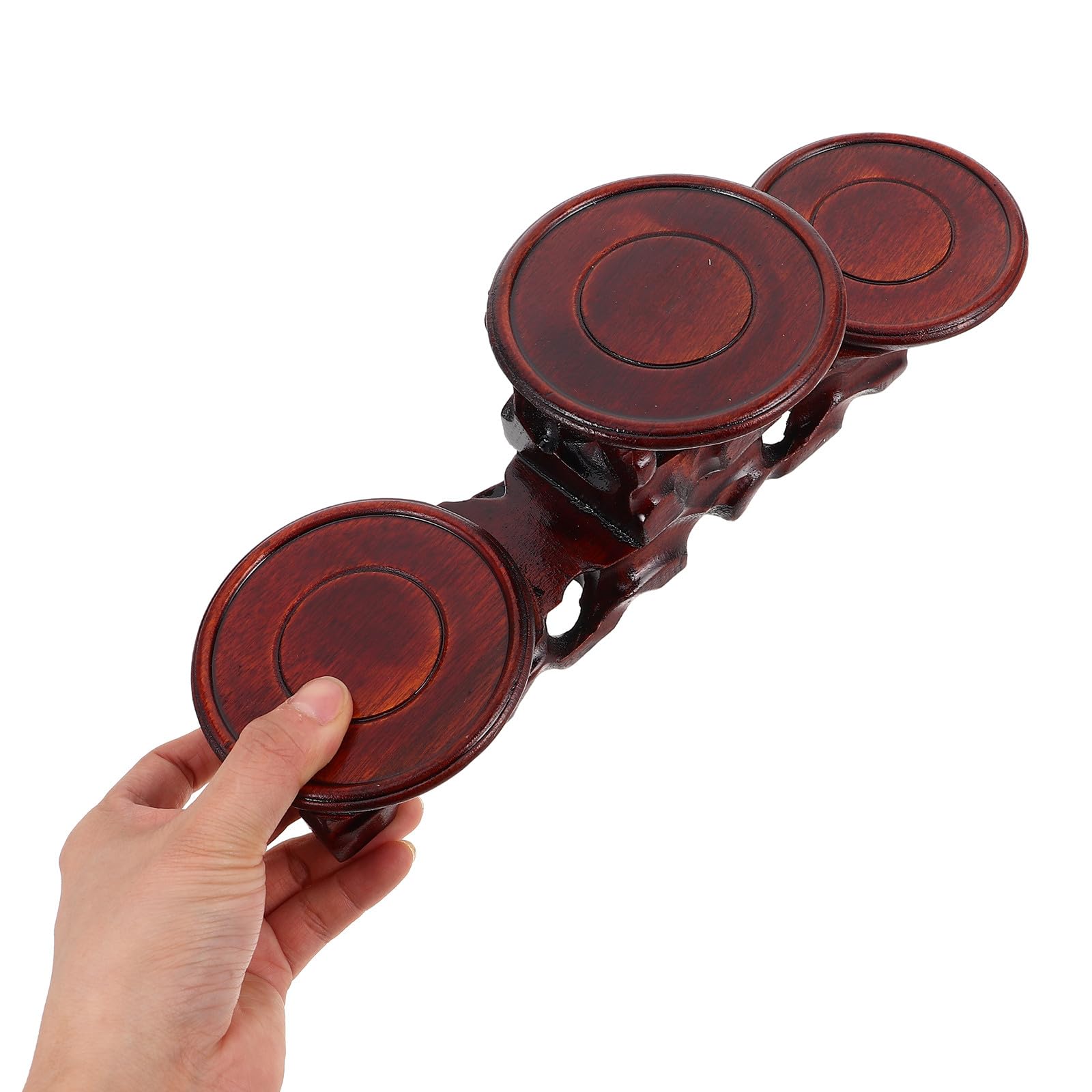 Mikikit Soportes de Madera Maciza Redondos para Exhibición, Base Estable para Pequeños Pedestales y Decoración de Hogar