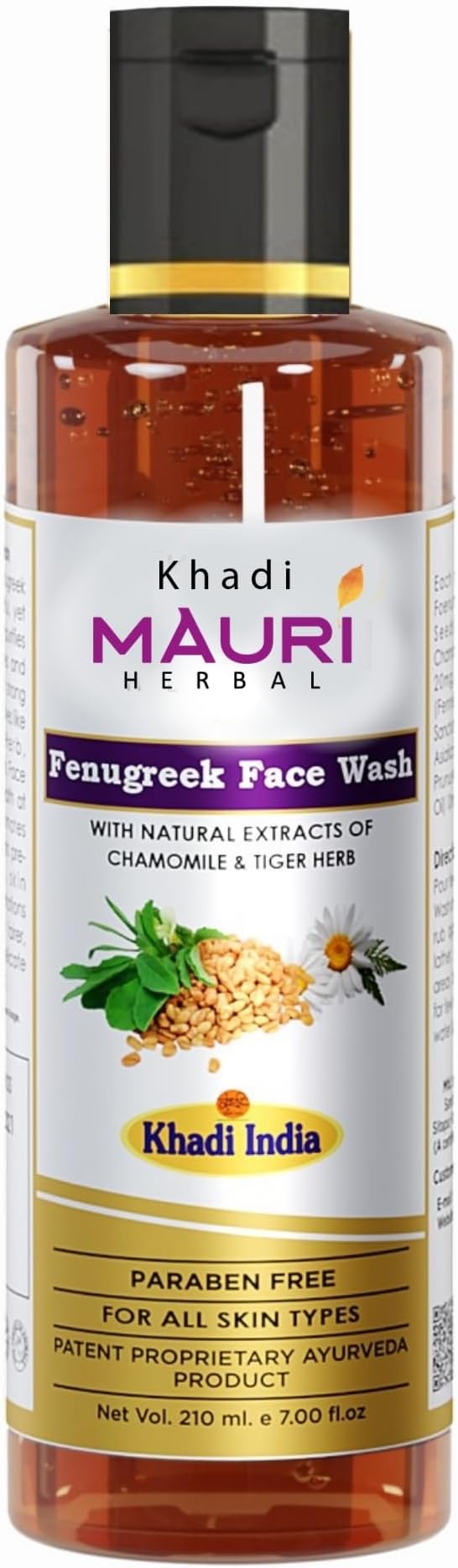 Mauri Herbal Fenugreek (Methi) Face Wash - Anti Pigmentation - Herbal and Ayurvedic - 210 ml