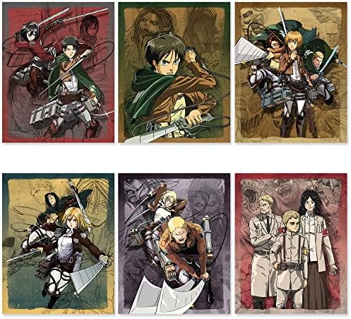 JUMANT Attack on Titan Poster - UNFRAMED 8x10 - AOT Poster - Anime Posters for Room - Attack on Titan Artwork - Eren Yeager Poster - Attack on Titan Wall Art - Anime Room Decor - Anime Decor for Room