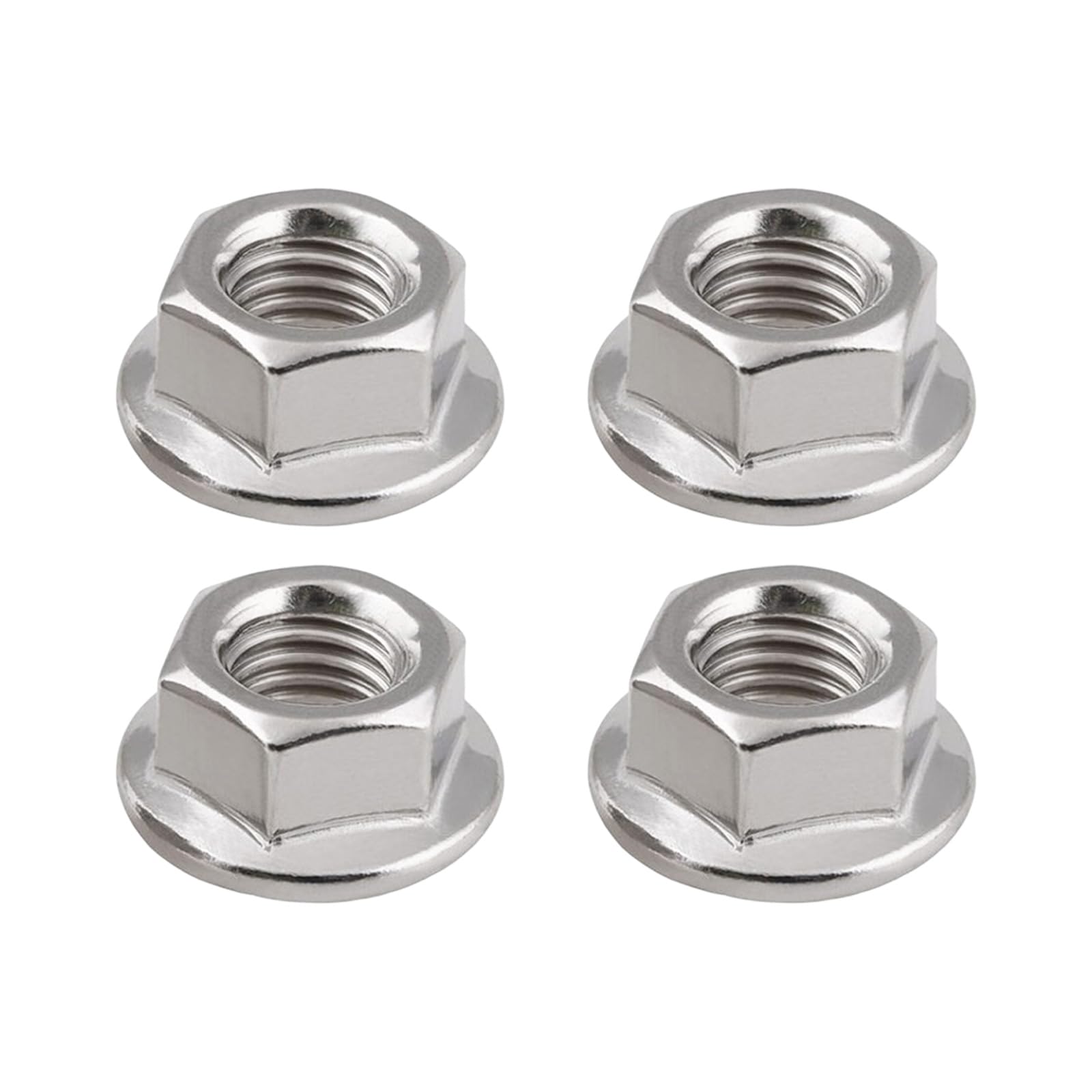 4Pcs Trimmer Flanged Blade Nut Replacement Part M8 x 1.25 LH Left Hand Thread Fastener Nut Suitable for Trimmer Brushcutter