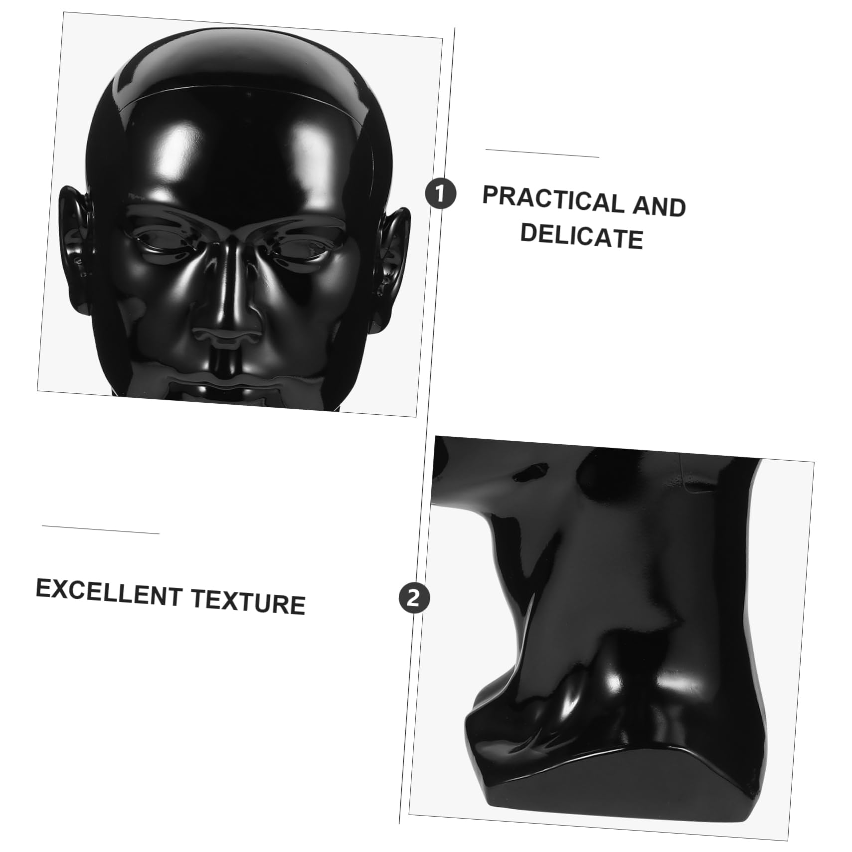 Gatuida Professional Mannequin Head for Hair Styling Display Wig Hat and Glasses Durable Model for Cosmetology and Hairdressing Practice