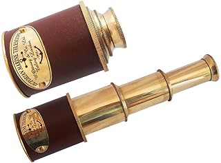 Shaheera Nautical Telescope Pirate Binoculars Monocular Brass Spyglass Monocular Scope B