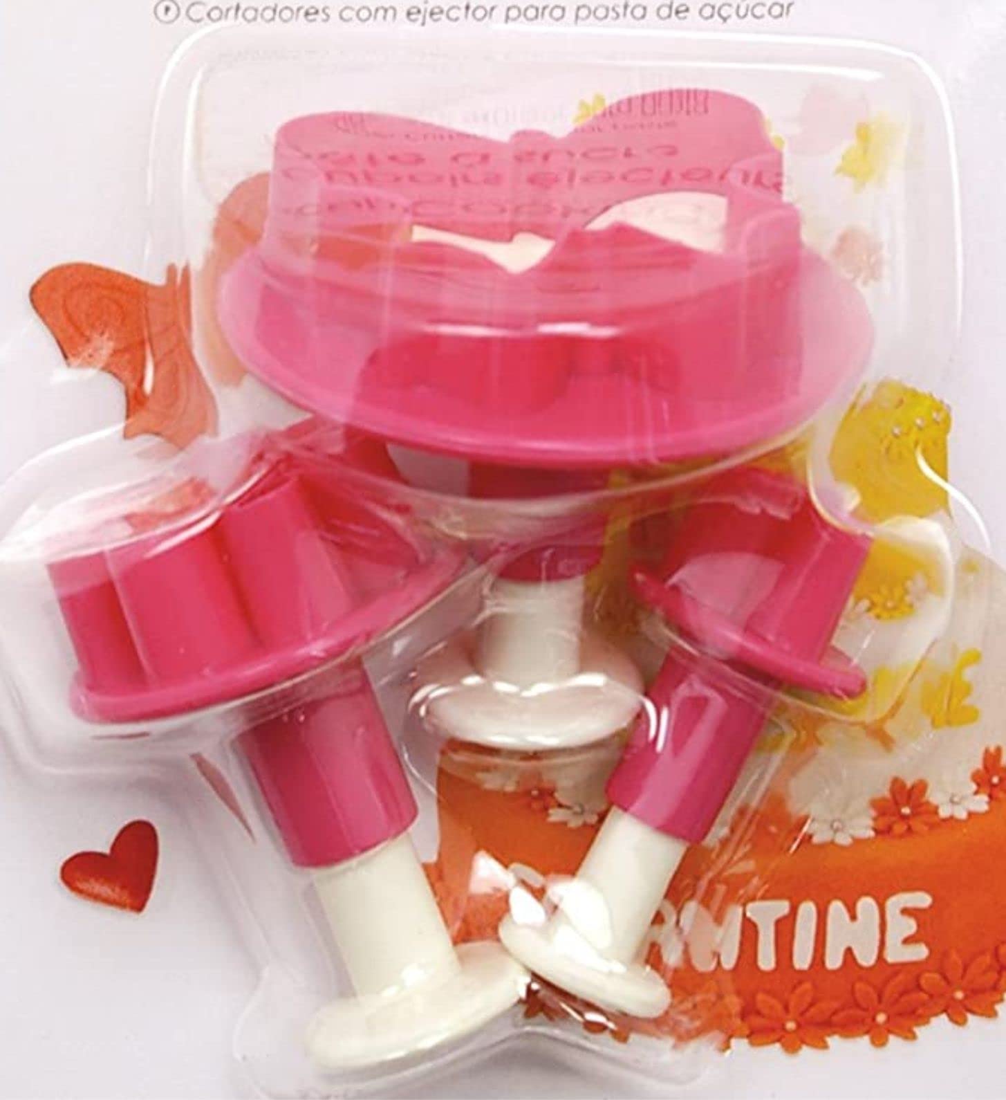 Bake House Blossom/Forget Me Not Plunger Cutters, Small, Medium, Large, X-Large Sizes, Set of 4 (Hearts Flowers & Butterflies) 1