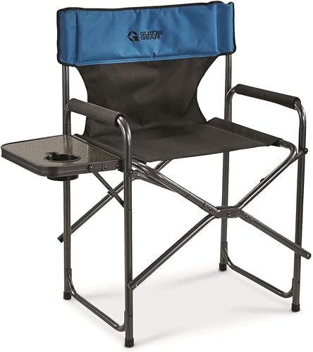 Guide Gear Oversized Tall Directors Camp Chair, Portable, Folding, 500-lb. Capacity