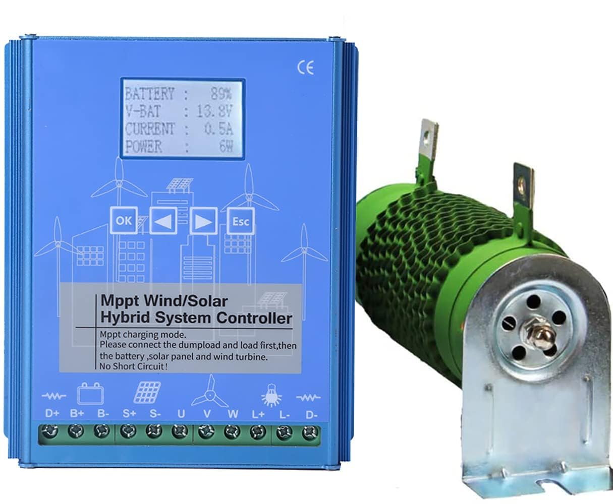 MPPT Hybrydowy regulator ładowania 8000 W 12 V/24 V - regulator energii wiatrowej i słonecznej do systemów off-grid - SISHUINIANHUA