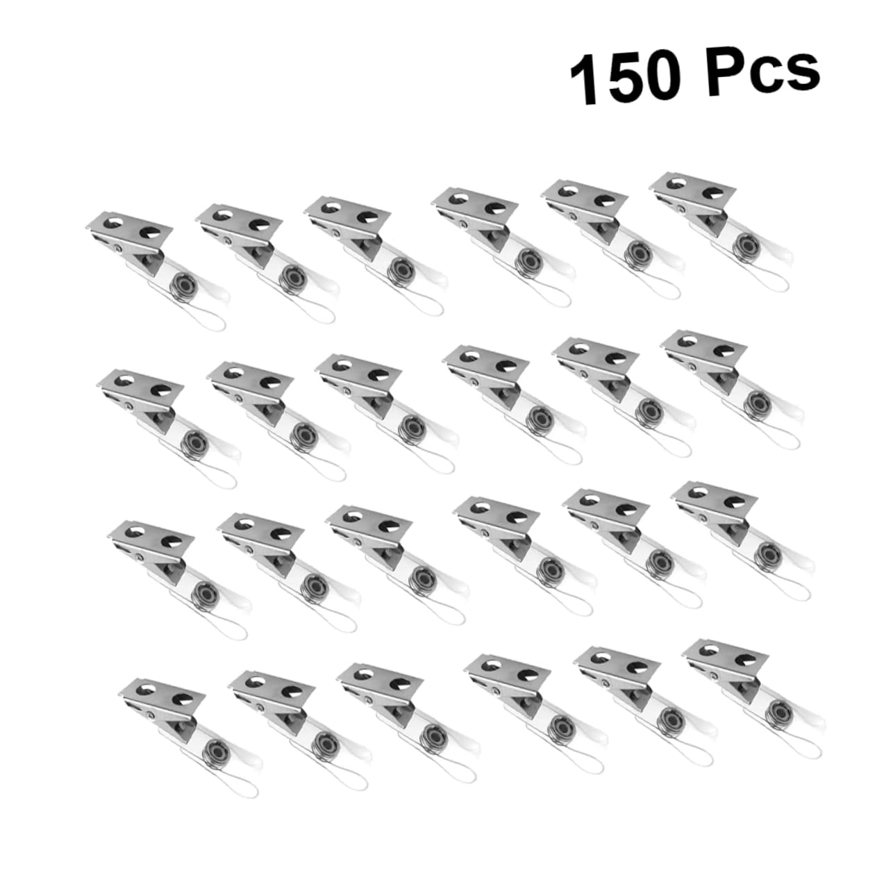 Happyyami 150 piezas Clips de Metal Transparente PVC para Tarjetas de Identificación para Eventos Oficinas y Seguridad
