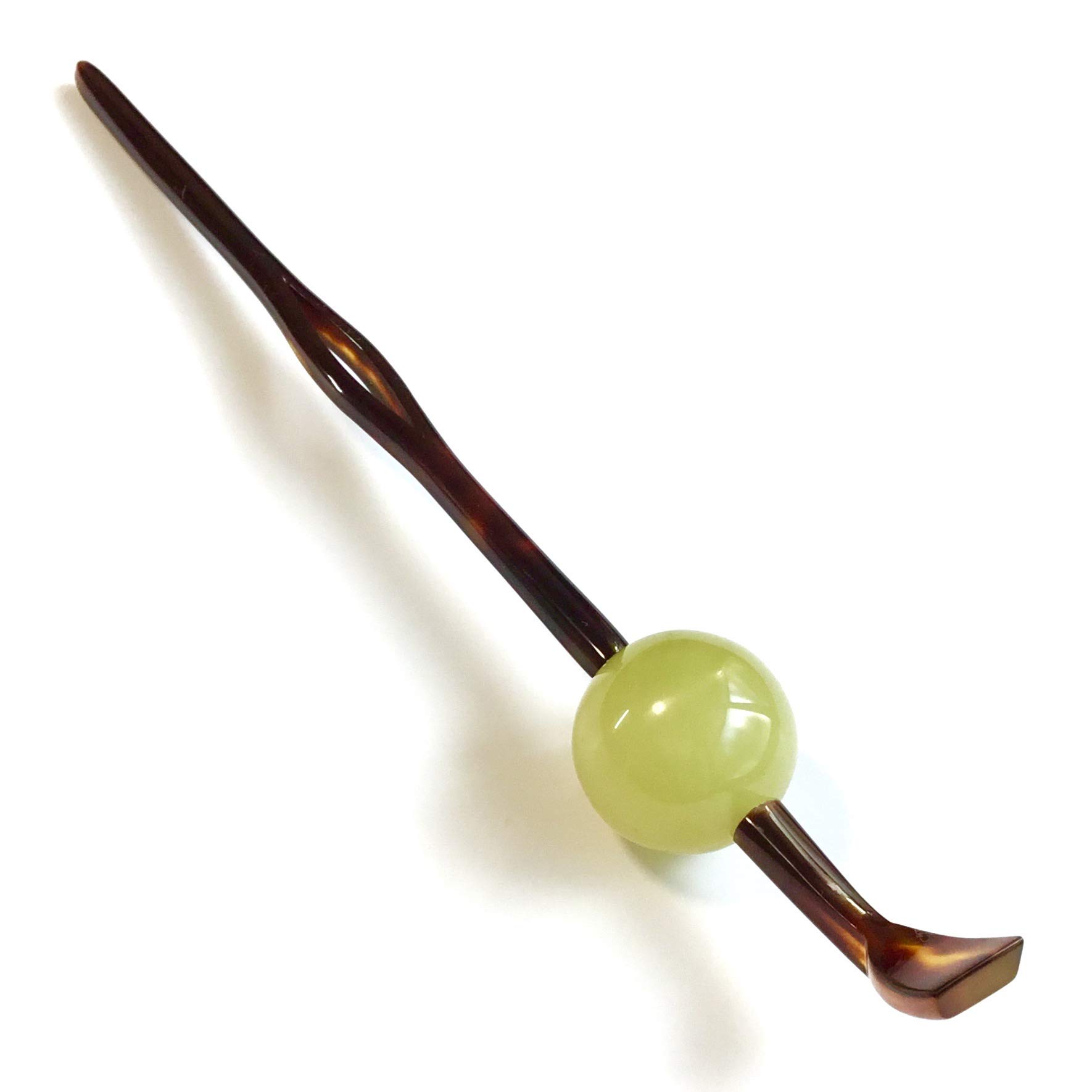 Amazon.co.jp: 天然工房 べっこう屋さん 本べっ甲 玉かんざし 簪 琥珀  