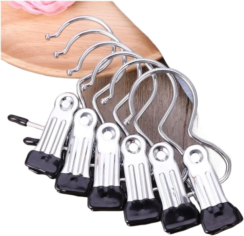Clothes Pegs for Washing Line 12pcs Portable Laundry Hook Hanging Clothes Pins Stainless Steel
