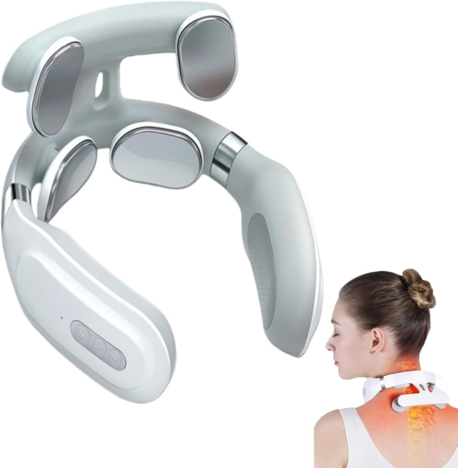 Massager de cuello, neuropulse 2.0 neck massager, with 4 Heated Heads, Promotes Muscle Relaxation and Improves Sleep Quality,aparato de masaje cervical. masajeador de cuello